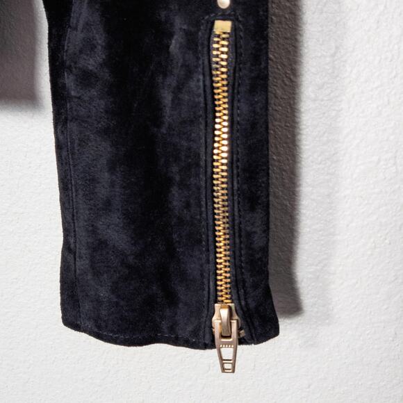 BlankNYC Women’s Suede Moto Jacket Bikercore Quiet Luxury Streetwear Style M - Picture 5 of 11